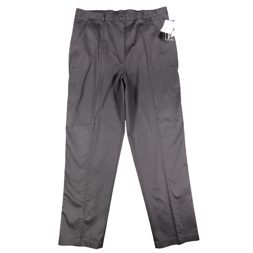 N Touch Straight Leg Pants Womens XL Black Cotton Stretch World Travel C872
